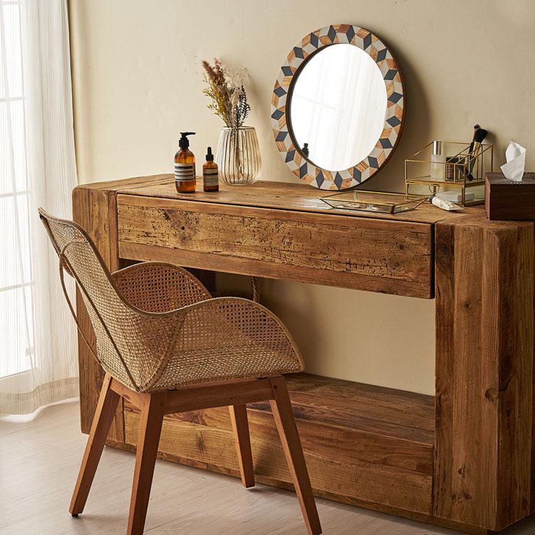 鏡 壁掛け鏡 円形 丸型 ジオメトリック柄 かがみ ウォールミラー 化粧鏡 立て掛け鏡 リビング 寝室 玄関 トイレ  おしゃれ モロッカン 西海岸 34552 | ELEMENTS（インテリア） | 12