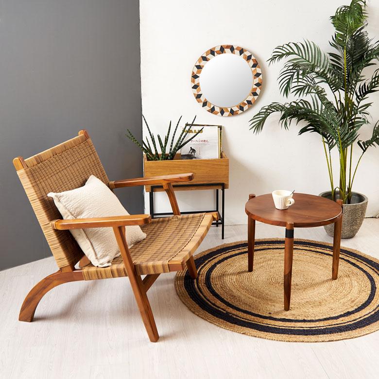 鏡 壁掛け鏡 円形 丸型 ジオメトリック柄 かがみ ウォールミラー 化粧鏡 立て掛け鏡 リビング 寝室 玄関 トイレ  おしゃれ モロッカン 西海岸 34552 | ELEMENTS（インテリア） | 17