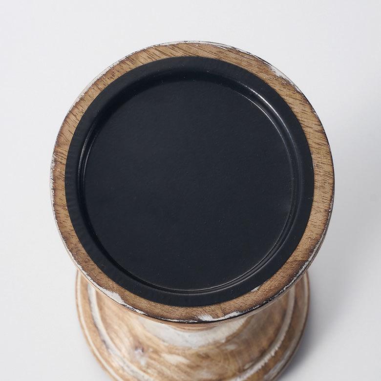 キャンドルスタンド ホワイトウォッシュ木製 ラウンド型 Sサイズ ロウソク 立て デコレーション  インテリア おしゃれ  アンティーク風 西海岸 34553 | ELEMENTS（インテリア） | 15