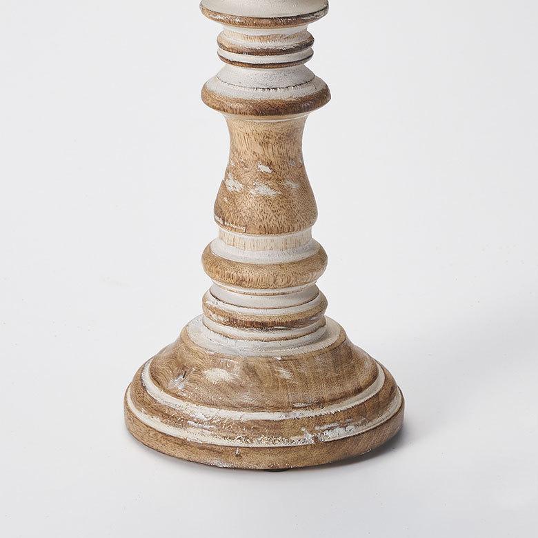 キャンドルスタンド ホワイトウォッシュ木製 ラウンド型 Sサイズ ロウソク 立て デコレーション  インテリア おしゃれ  アンティーク風 西海岸 34553 | ELEMENTS（インテリア） | 16