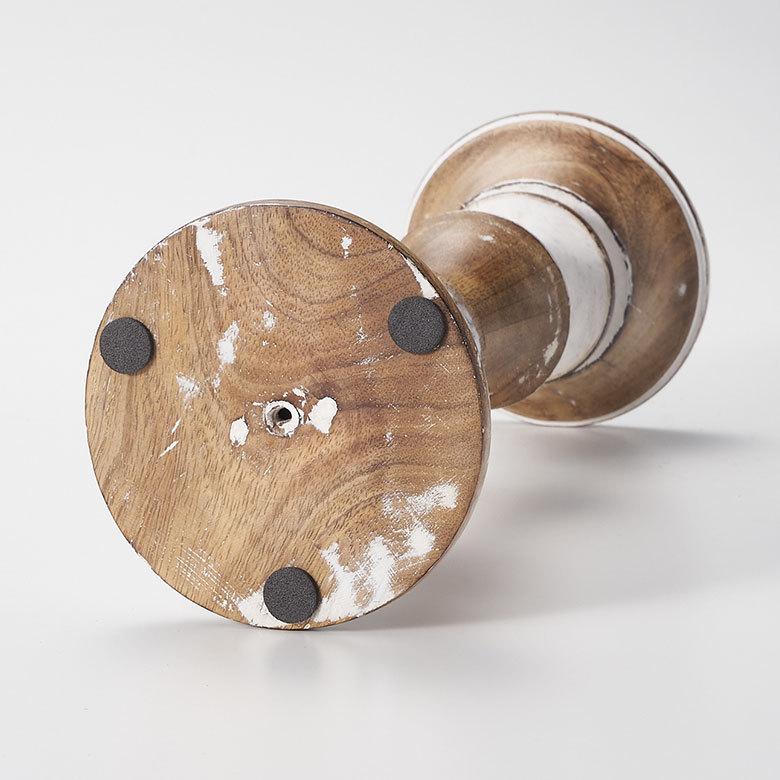 キャンドルスタンド ホワイトウォッシュ 木製 ラウンド型 Mサイズ ロウソク 立て デコレーション  インテリア おしゃれ  アンティーク風 西海岸 34554 | ELEMENTS（インテリア） | 17