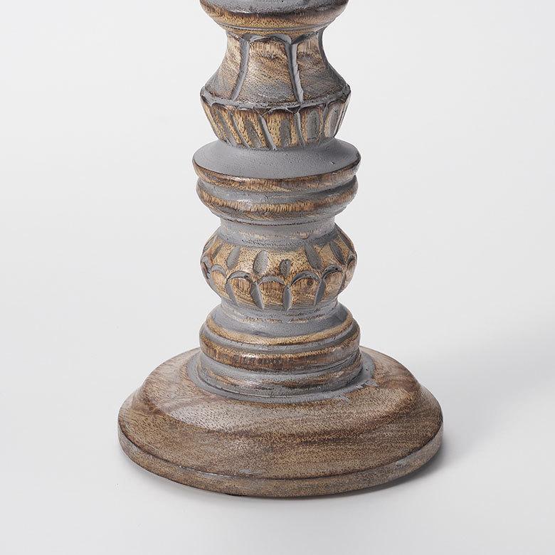 キャンドルホルダー グレイウォッシュ 木製 ラウンド型 Sサイズ ロウソク 立て デコレーション  インテリア おしゃれ  アンティーク風 西海岸 34555 | ELEMENTS（インテリア） | 16