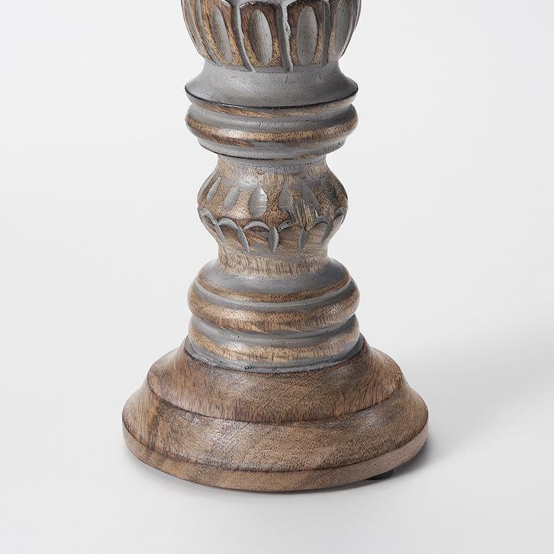 キャンドルホルダー グレイウォッシュ 木製 ラウンド型 Mサイズ ロウソク 立て デコレーション  インテリア おしゃれ  アンティーク風 西海岸 34556 | ELEMENTS（インテリア） | 16