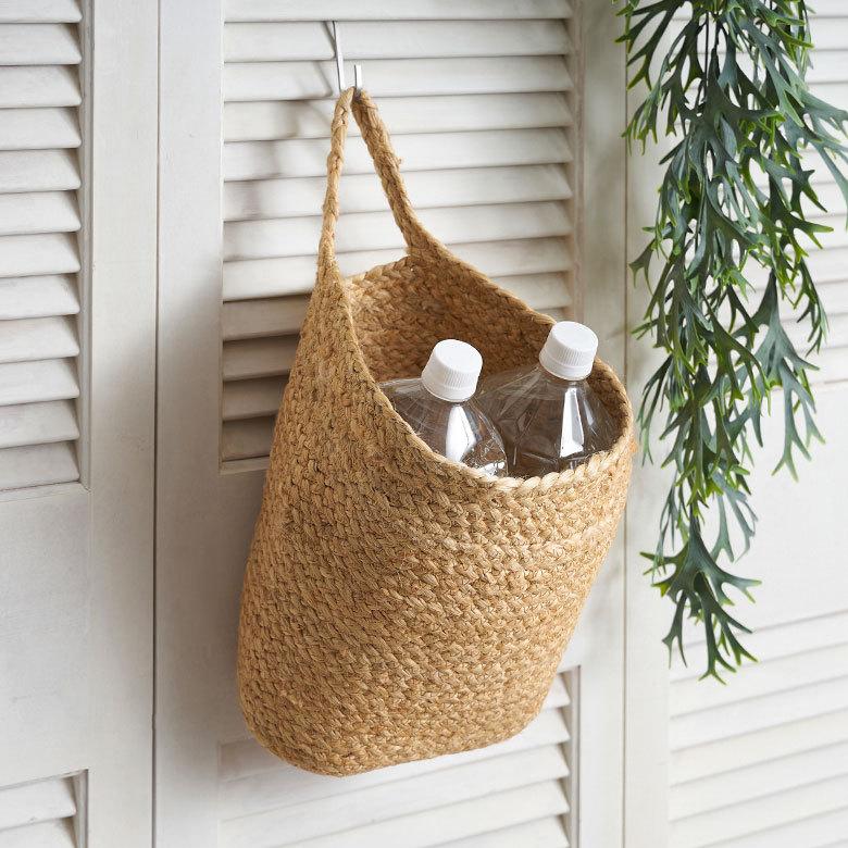 バスケット 吊り下げ かご カゴ ジュート 麻 円形 Sサイズ 収納 ハンギング 壁掛け プランター クローゼット インテリア おしゃれ 北欧 西海岸 雑貨 34564 | ELEMENTS（インテリア） | 11