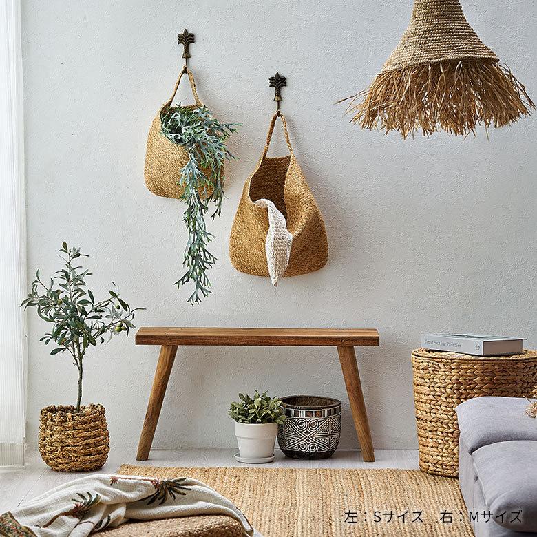 バスケット 吊り下げ かご カゴ ジュート 麻 円形 Sサイズ 収納 ハンギング 壁掛け プランター クローゼット インテリア おしゃれ 北欧 西海岸 雑貨 34564 | ELEMENTS（インテリア） | 13