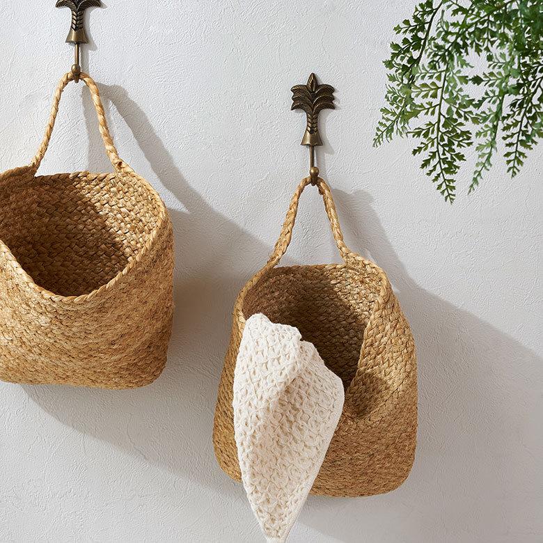 バスケット 吊り下げ かご カゴ ジュート 麻 円形 Sサイズ 収納 ハンギング 壁掛け プランター クローゼット インテリア おしゃれ 北欧 西海岸 雑貨 34564 | ELEMENTS（インテリア） | 14