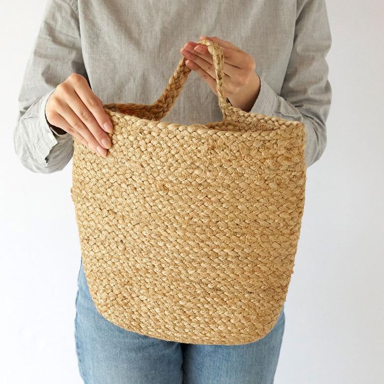 バスケット 吊り下げ かご カゴ ジュート 麻 円形 Sサイズ 収納 ハンギング 壁掛け プランター クローゼット インテリア おしゃれ 北欧 西海岸 雑貨 34564 | ELEMENTS（インテリア） | 16