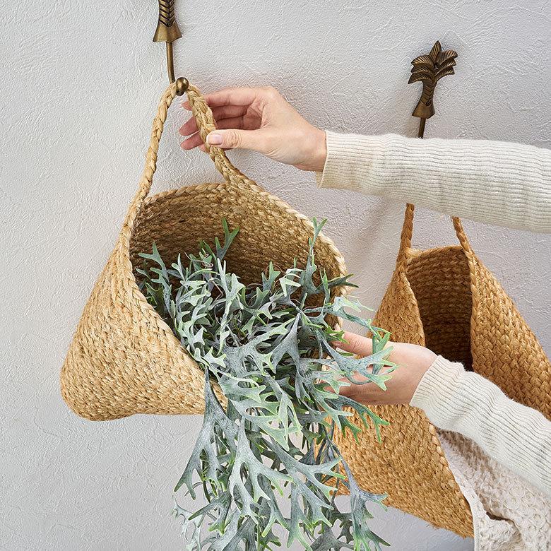 バスケット 吊り下げ かご カゴ ジュート 麻 円形 Sサイズ 収納 ハンギング 壁掛け プランター クローゼット インテリア おしゃれ 北欧 西海岸 雑貨 34564 | ELEMENTS（インテリア） | 05