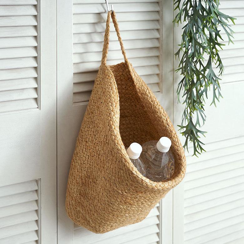 バスケット 吊り下げ かご カゴ ジュート 麻 円形 Mサイズ 収納 ハンギング 壁掛け プランター キッチン トイレ インテリア おしゃれ 北欧 西海岸 雑貨 34565 | ELEMENTS（インテリア） | 11