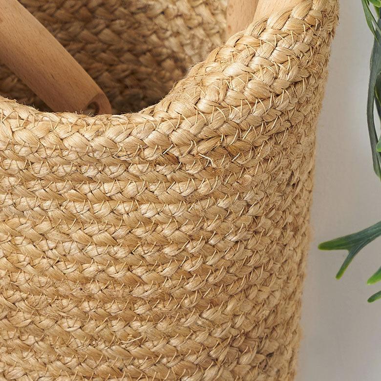 ELEMENTS バスケット 吊り下げ かご カゴ ジュート 麻 円形 Mサイズ