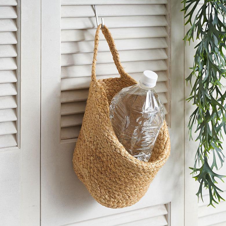 バスケット 吊り下げ かご カゴ ジュート 麻 円形 Sサイズ 収納 ハンギング 壁掛け プランター クローゼット インテリア おしゃれ 北欧 西海岸 雑貨 34566 | ELEMENTS（インテリア） | 10