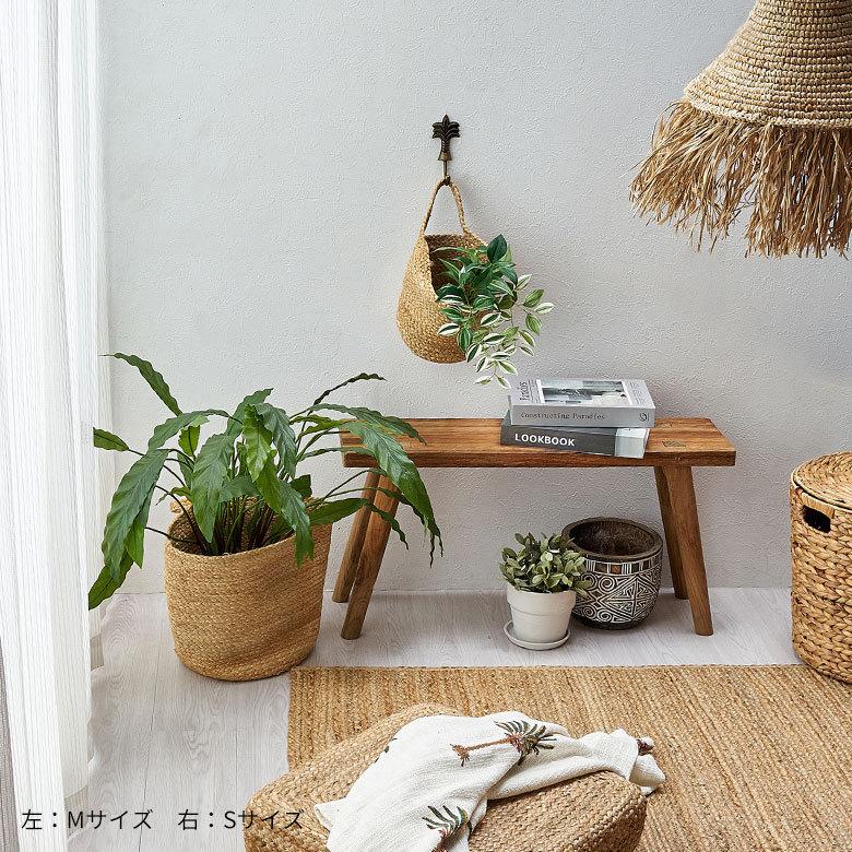 バスケット 吊り下げ かご カゴ ジュート 麻 円形 Sサイズ 収納 ハンギング 壁掛け プランター クローゼット インテリア おしゃれ 北欧 西海岸 雑貨 34566 | ELEMENTS（インテリア） | 13