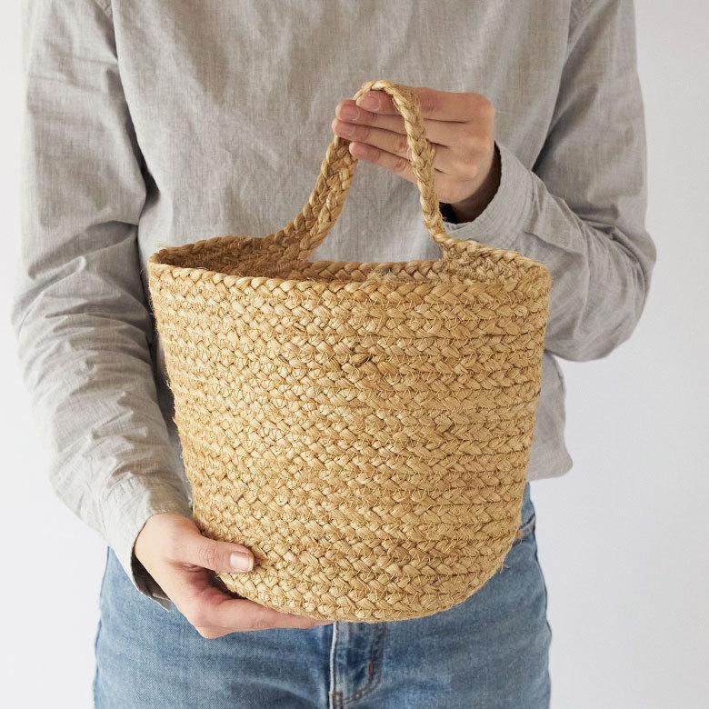 バスケット 吊り下げ かご カゴ ジュート 麻 円形 Sサイズ 収納 ハンギング 壁掛け プランター クローゼット インテリア おしゃれ 北欧 西海岸 雑貨 34566 | ELEMENTS（インテリア） | 15