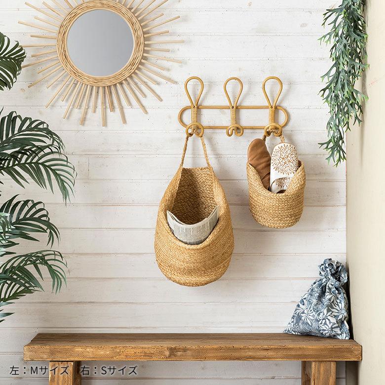 バスケット 吊り下げ かご カゴ ジュート 麻 円形 Mサイズ 収納 ハンギング 壁掛け プランター キッチン トイレ インテリア おしゃれ 北欧 西海岸 雑貨 34567 | ELEMENTS（インテリア） | 08