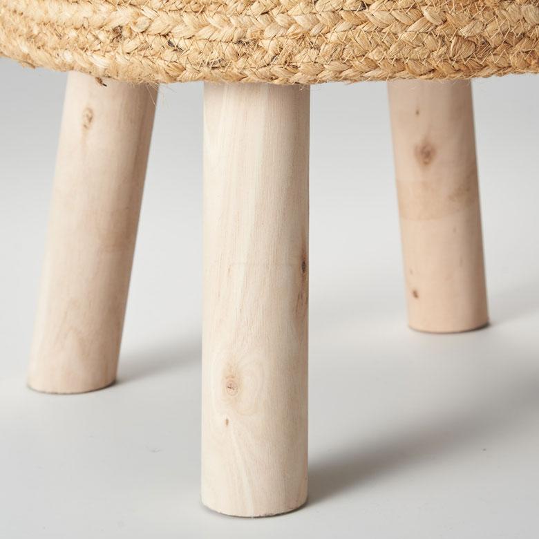 スツール 丸 ラウンド 円形 ジュート 木製脚 椅子 いす イス チェア 腰掛け オットマン 花台 家具 プランタースタンド おしゃれ インテリア 北欧 西海岸 34571 | ELEMENTS（インテリア） | 10