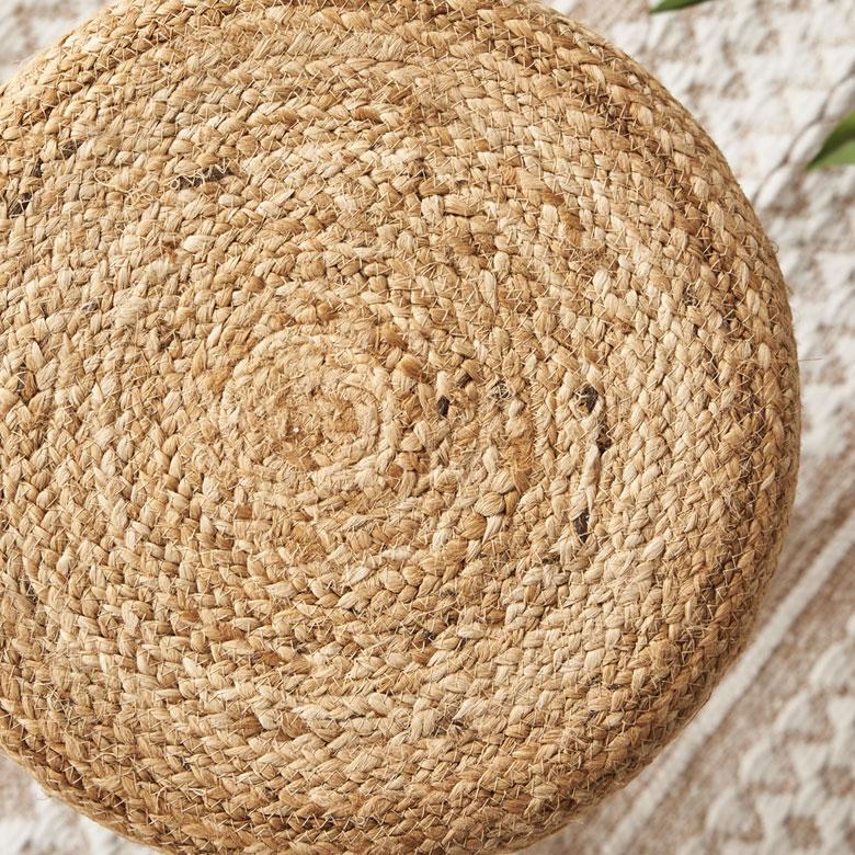 スツール 丸 ラウンド 円形 ジュート 木製脚 椅子 いす イス チェア 腰掛け オットマン 花台 家具 プランタースタンド おしゃれ インテリア 北欧 西海岸 34571 | ELEMENTS（インテリア） | 02