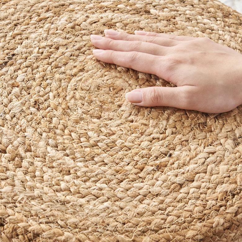 スツール 丸 ラウンド 円形 ジュート 木製脚 椅子 いす イス チェア 腰掛け オットマン 花台 家具 プランタースタンド おしゃれ インテリア 北欧 西海岸 34571 | ELEMENTS（インテリア） | 08