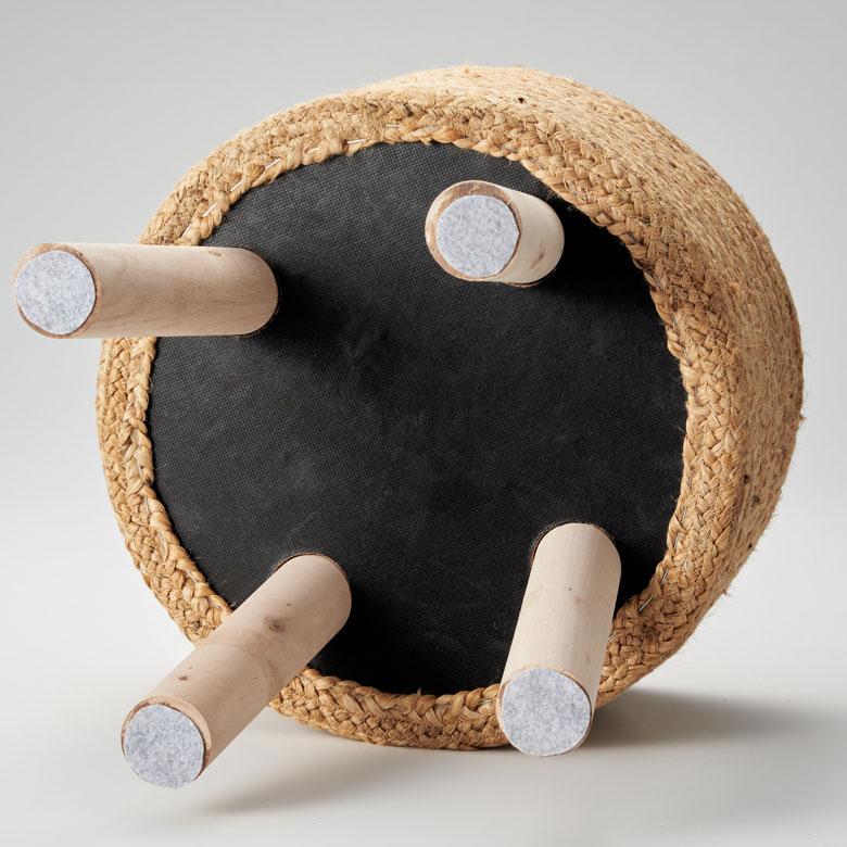 スツール 丸 ラウンド 円形 ジュート 木製脚 椅子 いす イス チェア 腰掛け オットマン 花台 家具 プランタースタンド おしゃれ インテリア 北欧 西海岸 34571 | ELEMENTS（インテリア） | 09