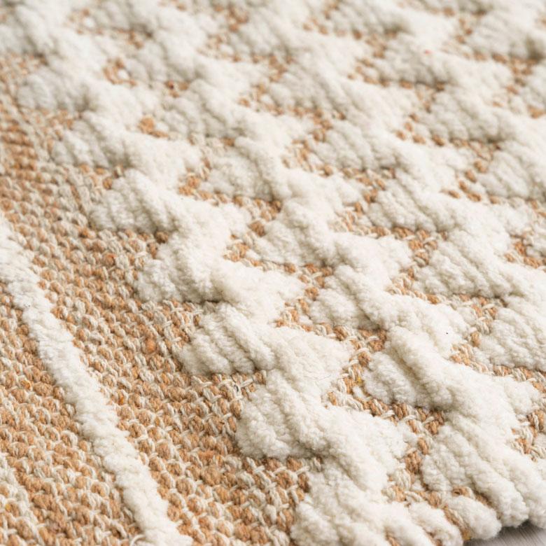 ラグ バス マット 玄関 洗面所 シンメトリー柄 ダイヤ ボーダー 絨毯 じゅうたん カーペット おしゃれ 北欧 インテリア モダン 西海岸 34572 | ELEMENTS（インテリア） | 06