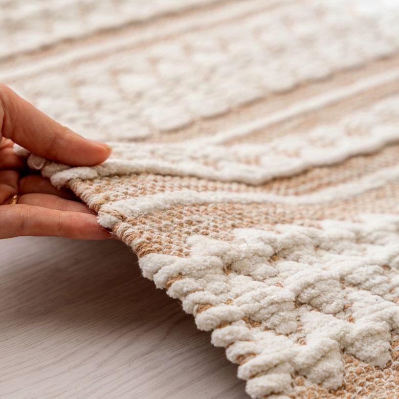 ラグ 玄関 マット バス お風呂 洗面所 シンメトリー柄 ダイヤ ボーダー 絨毯 じゅうたん カーペット おしゃれ 北欧 インテリア モダン 西海岸 34573 | ELEMENTS（インテリア） | 19