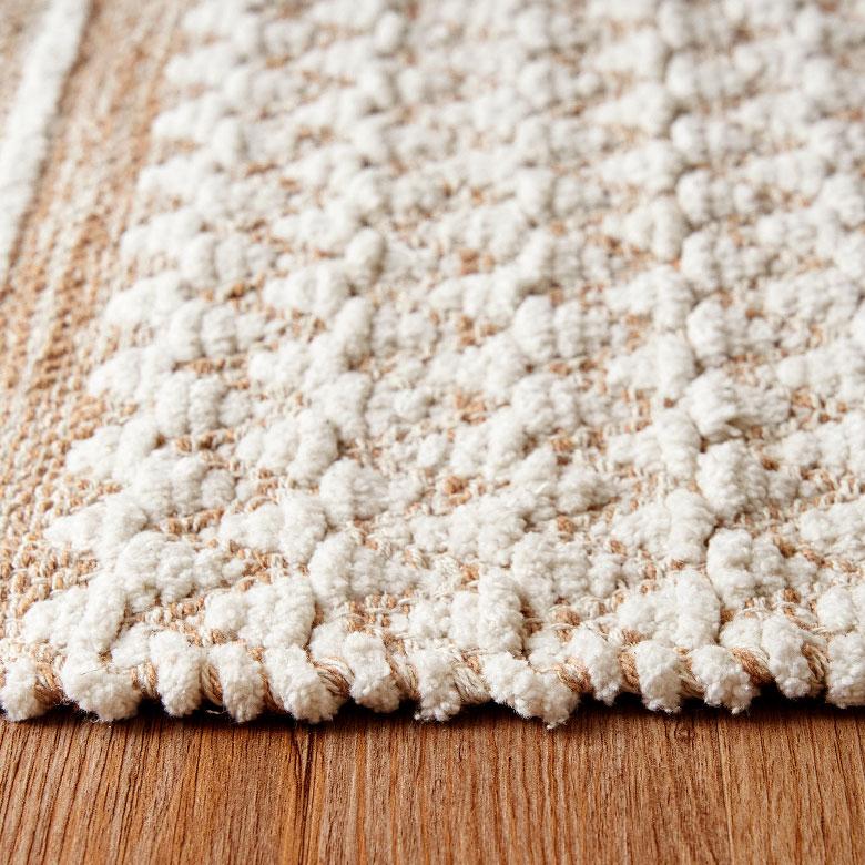 ラグ マット キッチン  コットン シンメトリー柄 ダイヤ ボーダー 絨毯 じゅうたん カーペット おしゃれ 北欧 インテリア モダン 西海岸 34574 | ELEMENTS（インテリア） | 11