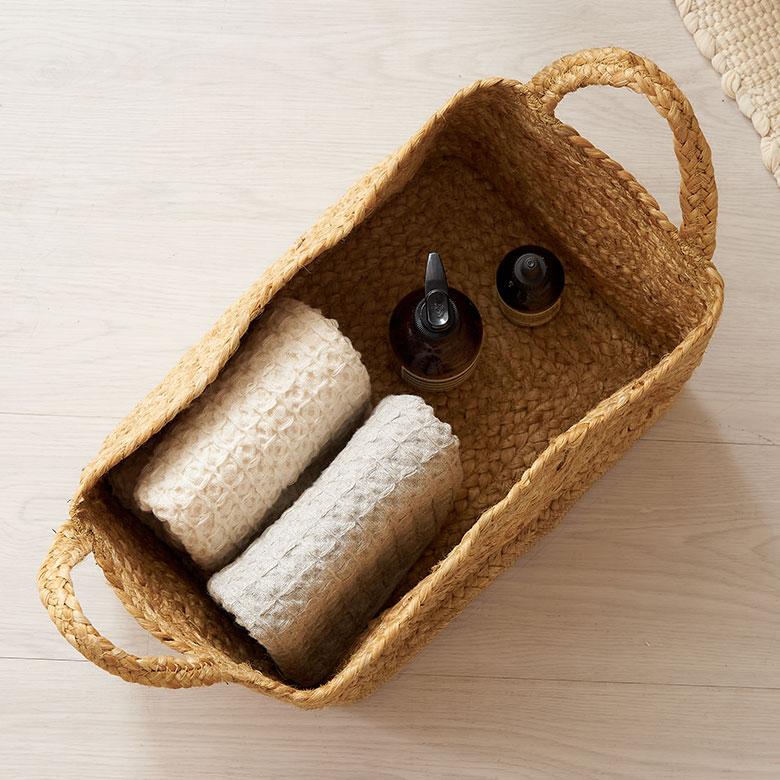 かご バスケット 持ち手 付き ジュート 麻 Sサイズ ナチュラル 収納 折りたたみ 可 荷物 入れ 衣類 おもちゃ ランドリー おしゃれ 北欧 西海岸風 雑貨 34580 | ELEMENTS（インテリア） | 06