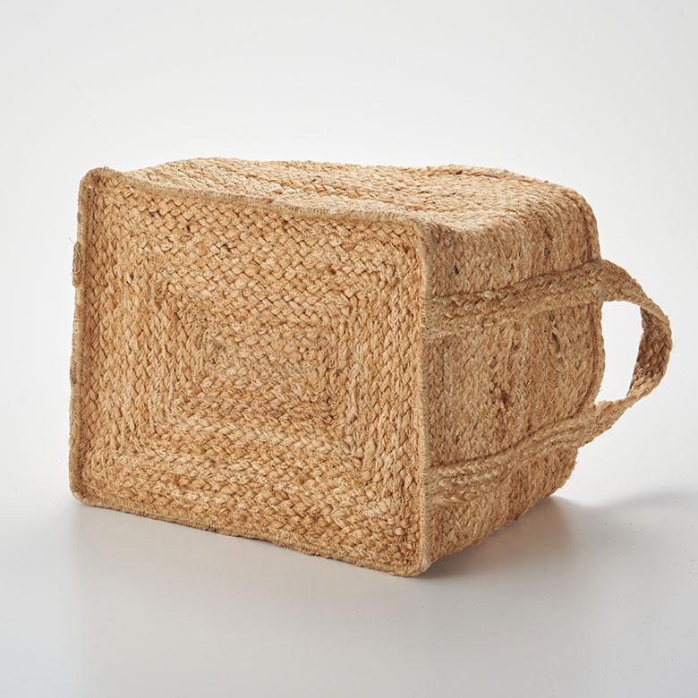 かご バスケット 持ち手 付き ジュート 麻 Mサイズ ナチュラル 収納 折りたたみ 可 荷物 入れ 衣類 おもちゃ ランドリー おしゃれ 北欧 西海岸風 雑貨 34581 | ELEMENTS（インテリア） | 10