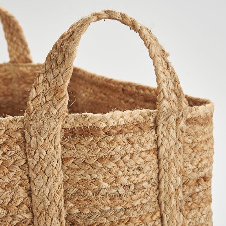 かご バスケット 持ち手 付き ジュート 麻 Mサイズ ナチュラル 収納 折りたたみ 可 荷物 入れ 衣類 おもちゃ ランドリー おしゃれ 北欧 西海岸風 雑貨 34581 | ELEMENTS（インテリア） | 11