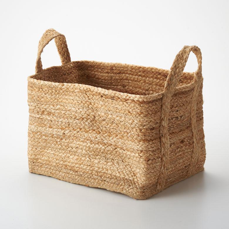 かご バスケット 持ち手 付き ジュート 麻 Mサイズ ナチュラル 収納 折りたたみ 可 荷物 入れ 衣類 おもちゃ ランドリー おしゃれ 北欧 西海岸風 雑貨 34581 | ELEMENTS（インテリア） | 12