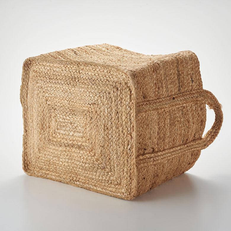 かご バスケット 持ち手 付き ジュート 麻 Lサイズ ナチュラル 収納 折りたたみ 可 荷物 入れ 衣類 おもちゃ ランドリー おしゃれ 北欧 西海岸風 雑貨 34582 | ELEMENTS（インテリア） | 10