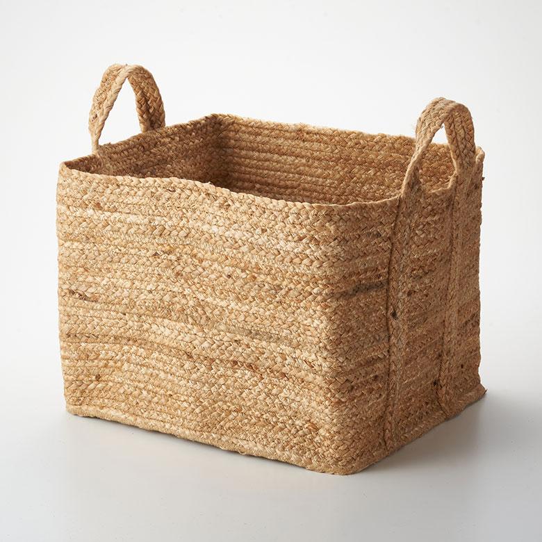 かご バスケット 持ち手 付き ジュート 麻 Lサイズ ナチュラル 収納 折りたたみ 可 荷物 入れ 衣類 おもちゃ ランドリー おしゃれ 北欧 西海岸風 雑貨 34582 | ELEMENTS（インテリア） | 12