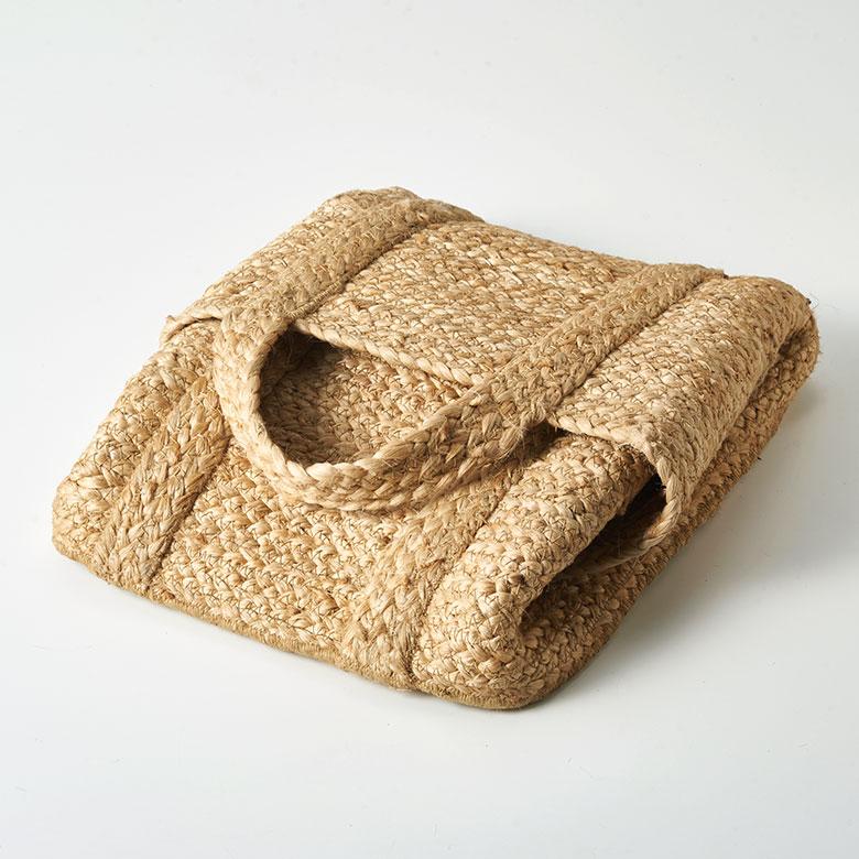 かご バスケット 持ち手 付き ジュート 麻 Lサイズ ナチュラル 収納 折りたたみ 可 荷物 入れ 衣類 おもちゃ ランドリー おしゃれ 北欧 西海岸風 雑貨 34582 | ELEMENTS（インテリア） | 18