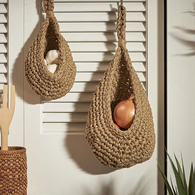 バスケット 吊り下げ かご ジュート 麻 しずく型 Mサイズ 収納 ハンギング 壁掛け プランター クローゼット インテリア おしゃれ 北欧 西海岸 雑貨 34586-m | ELEMENTS（インテリア） | 09