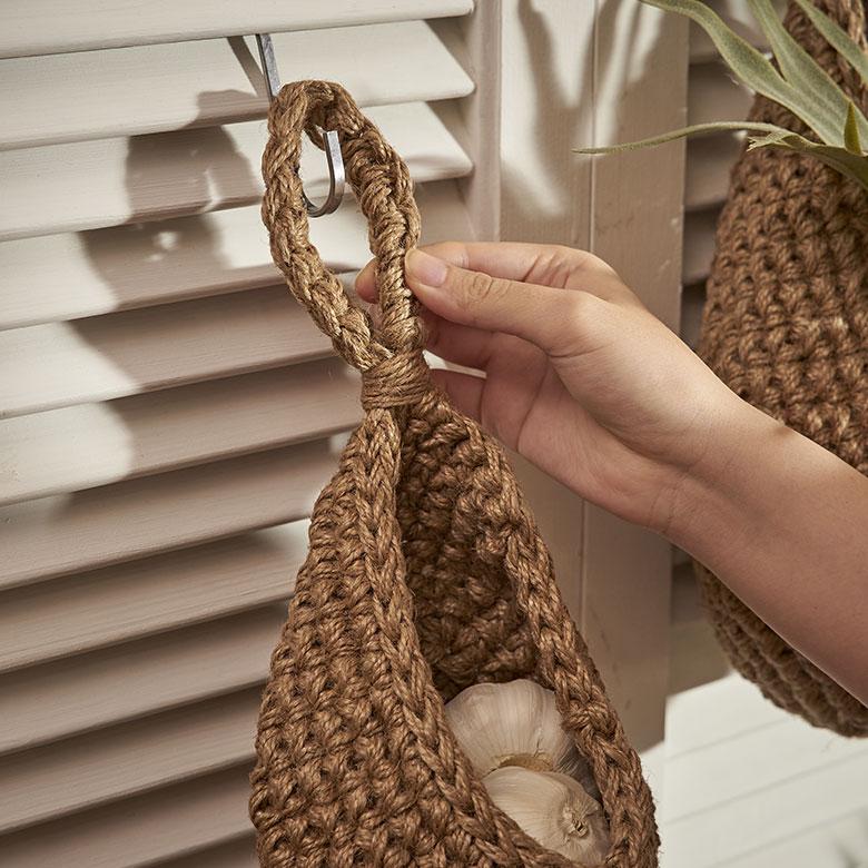バスケット 吊り下げ かご ジュート 麻 しずく型 Sサイズ 収納 ハンギング 壁掛け プランター クローゼット インテリア おしゃれ 北欧 西海岸 雑貨 34586-s | ELEMENTS（インテリア） | 04