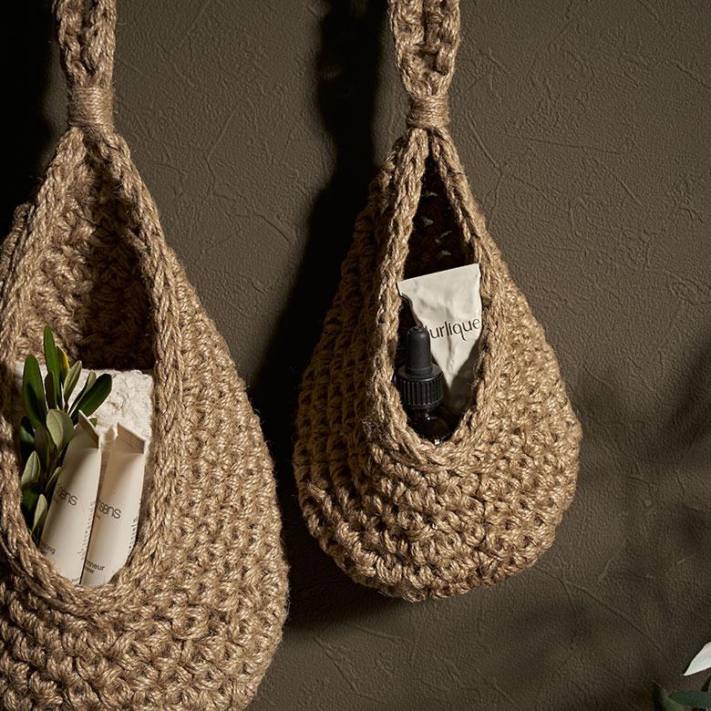 バスケット 吊り下げ かご ジュート 麻 しずく型 Sサイズ 収納 ハンギング 壁掛け プランター クローゼット インテリア おしゃれ 北欧 西海岸 雑貨 34586-s | ELEMENTS（インテリア） | 07