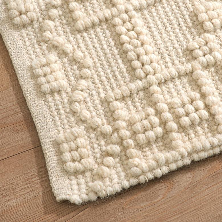 ラグ マット コットン ウール 100 × 140cm 約 1畳 オールシーズン 春 夏 秋 冬 吸湿 速乾 保温 絨毯 敷物 幅140 おしゃれ 北欧 モロッカン 西海岸風 34595 | ELEMENTS（インテリア） | 17