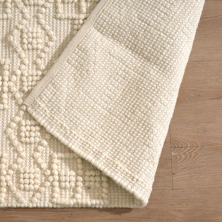 ラグ マット コットン ウール 100 × 140cm 約 1畳 オールシーズン 春 夏 秋 冬 吸湿 速乾 保温 絨毯 敷物 幅140 おしゃれ 北欧 モロッカン 西海岸風 34595 | ELEMENTS（インテリア） | 18