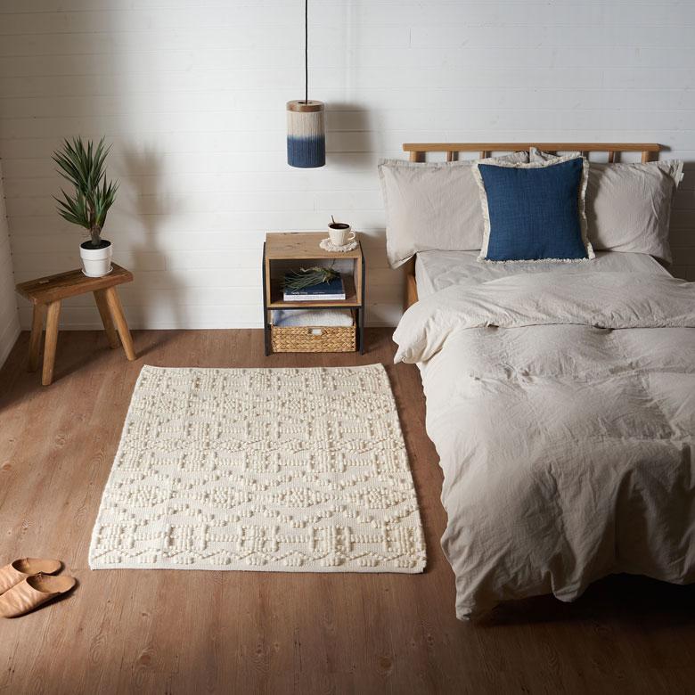 ELEMENTS ラグ マット コットン ウール 100 × 140cm 約 1畳 オール