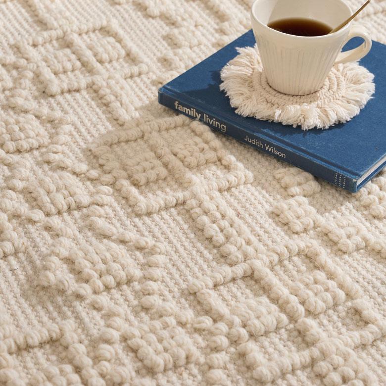 ELEMENTS ラグ マット コットン ウール 100 × 140cm 約 1畳 オール