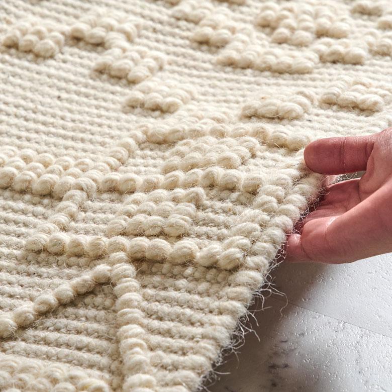 ラグ マット コットン ウール 140 × 200cm 約 1.5畳 オールシーズン 春 夏 秋 冬 吸湿 速乾 保温 絨毯 敷物 幅200 おしゃれ 北欧 モロッカン 西海岸風 34596 | ELEMENTS（インテリア） | 15