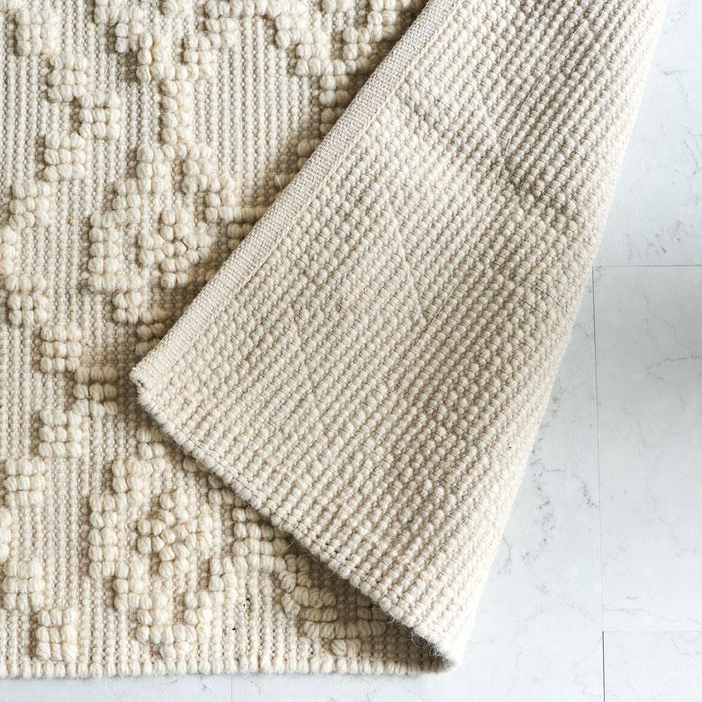 ラグ マット コットン ウール 140 × 200cm 約 1.5畳 オールシーズン 春 夏 秋 冬 吸湿 速乾 保温 絨毯 敷物 幅200 おしゃれ 北欧 モロッカン 西海岸風 34596 | ELEMENTS（インテリア） | 18