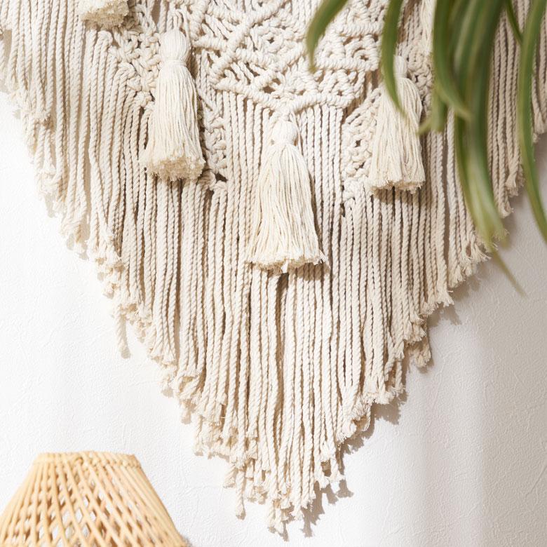 タペストリー マクラメ編み ロープ ウォールデコレーション コットン ハンドメイド 壁 掛け 飾り アート インテリア おしゃれ 北欧 雑貨 西海岸 34598 | ELEMENTS（インテリア） | 16