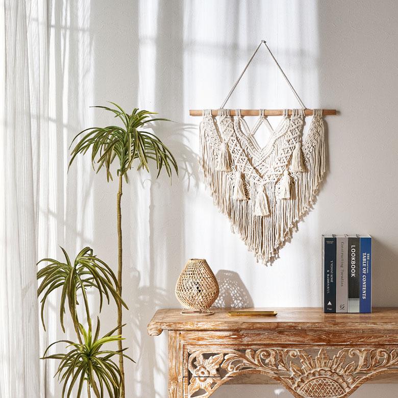 タペストリー マクラメ編み ロープ ウォールデコレーション コットン ハンドメイド 壁 掛け 飾り アート インテリア おしゃれ 北欧 雑貨 西海岸 34598 | ELEMENTS（インテリア） | 17