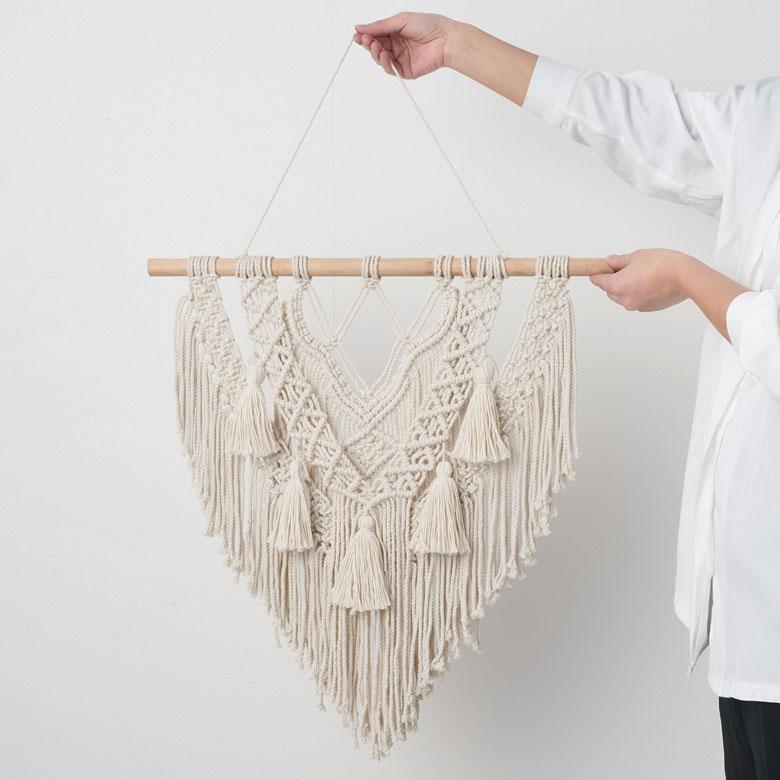 タペストリー マクラメ編み ロープ ウォールデコレーション コットン ハンドメイド 壁 掛け 飾り アート インテリア おしゃれ 北欧 雑貨 西海岸 34598 | ELEMENTS（インテリア） | 08