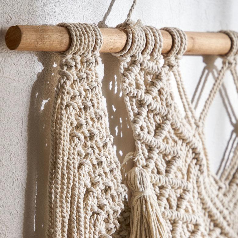 タペストリー マクラメ編み ロープ ウォールデコレーション コットン ハンドメイド 壁 掛け 飾り アート インテリア おしゃれ 北欧 雑貨 西海岸 34598 | ELEMENTS（インテリア） | 09