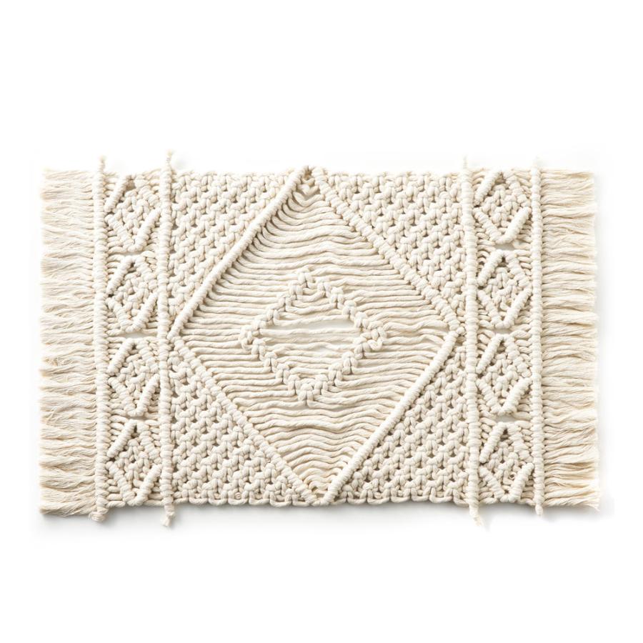 ランチョン マット マクラメ 編み ロープ プレイス コットン ハンドメイド ダイニング アート インテリア おしゃれ 北欧 雑貨 メール便対応 西海岸 34599 | ELEMENTS（インテリア） | 20