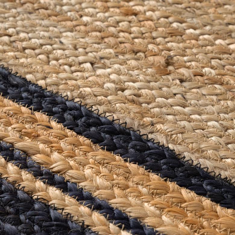 ラグ カーペット ジュート 幅140cm 100×140 長方形 マット インド製 麻 ライン オールシーズン 春 夏 秋 冬 ナチュラル 北欧  インテリア 西海岸 34533 | ELEMENTS（インテリア） | 20