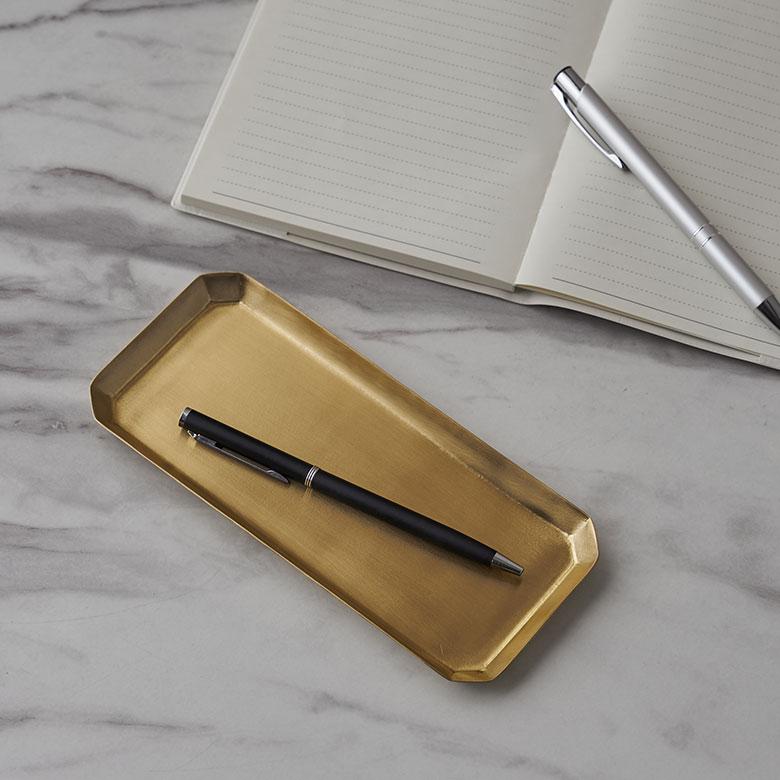 トレー 真鍮 トレイ キャッシュ 長方形 ゴールド 金 属 アンティーク 風 ペン 小物 入れ カルトン おしぼり おしゃれ 北欧 雑貨 インテリア 西海岸 34602 | ELEMENTS（インテリア） | 12