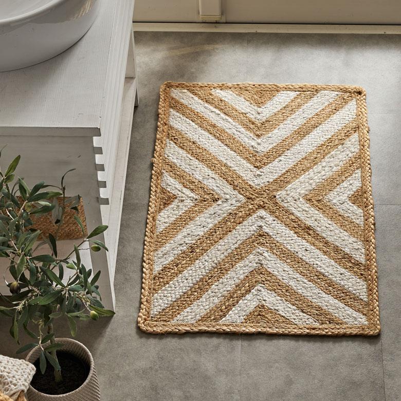 玄関 マット ラグ ジュート 幅80cm 50×80 長方形 インド 麻 シェブロン オールシーズン 春 夏 秋 冬 ナチュラル おしゃれ 北欧  インテリア 西海岸 34604 | ELEMENTS（インテリア） | 16
