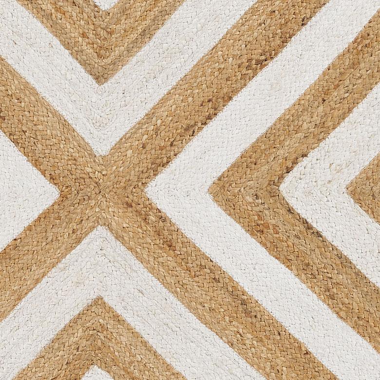 ラグ カーペット ジュート 幅140cm 100×140 長方形 マット インド 麻 シェブロン オールシーズン 春 夏 秋 冬 ナチュラル おしゃれ インテリア 西海岸 34605 | ELEMENTS（インテリア） | 01